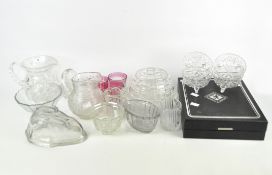 A collection of assorted glassware,