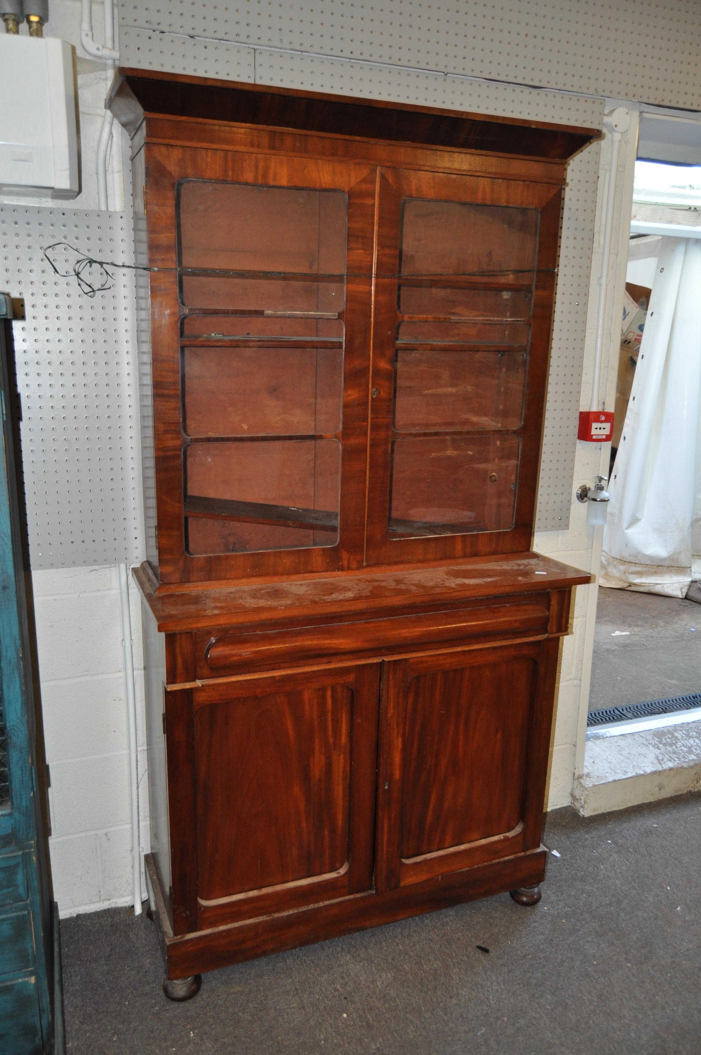 A late Victorian mahogany bookcase, - Image 2 of 7