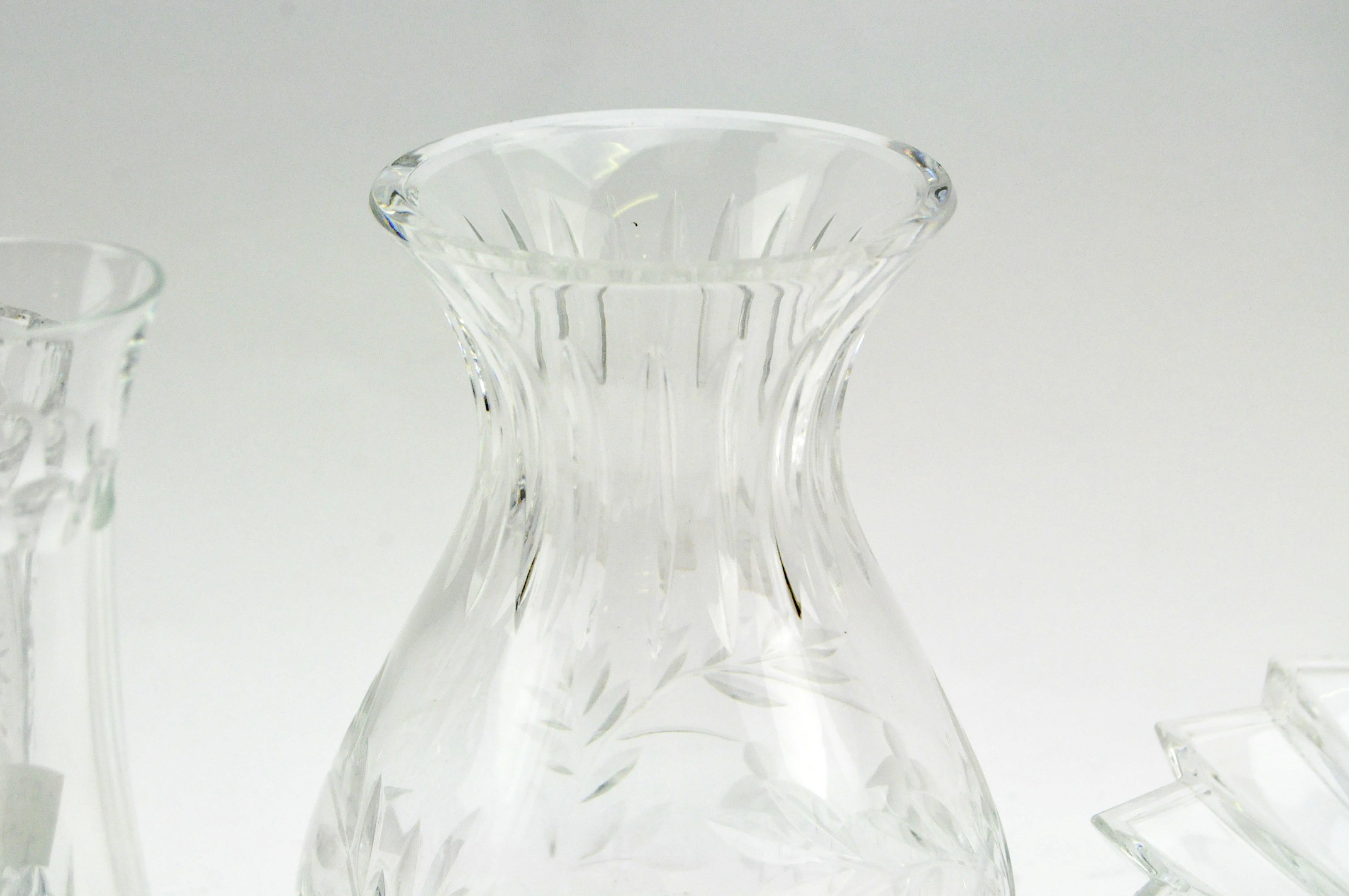 Five pieces of cut and engraved glassware, - Image 2 of 2