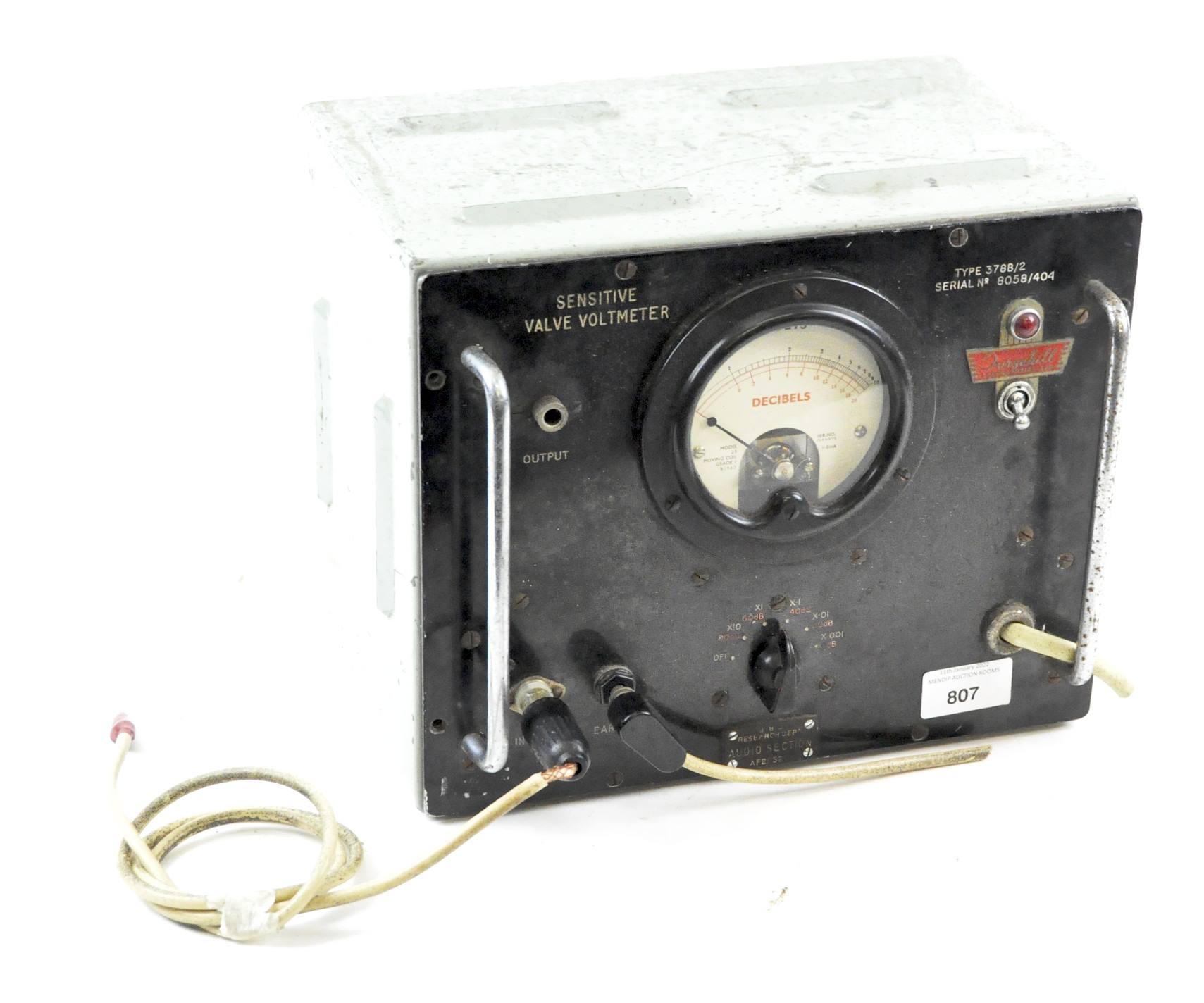 A Furzehill Laboratories Ltd, Sensitive valve voltimeter, B.B.C.