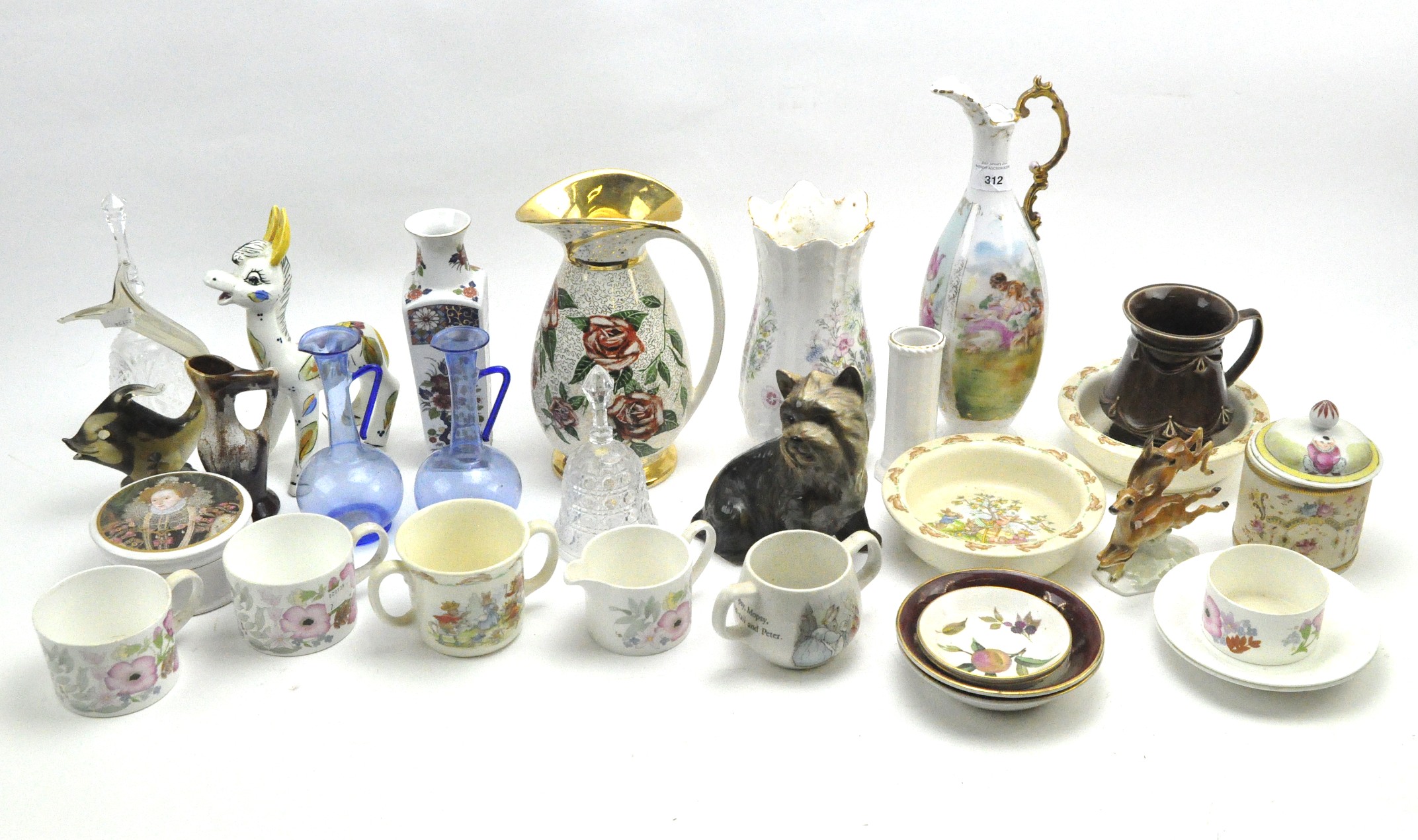 A selection of assorted ceramics and glassware,