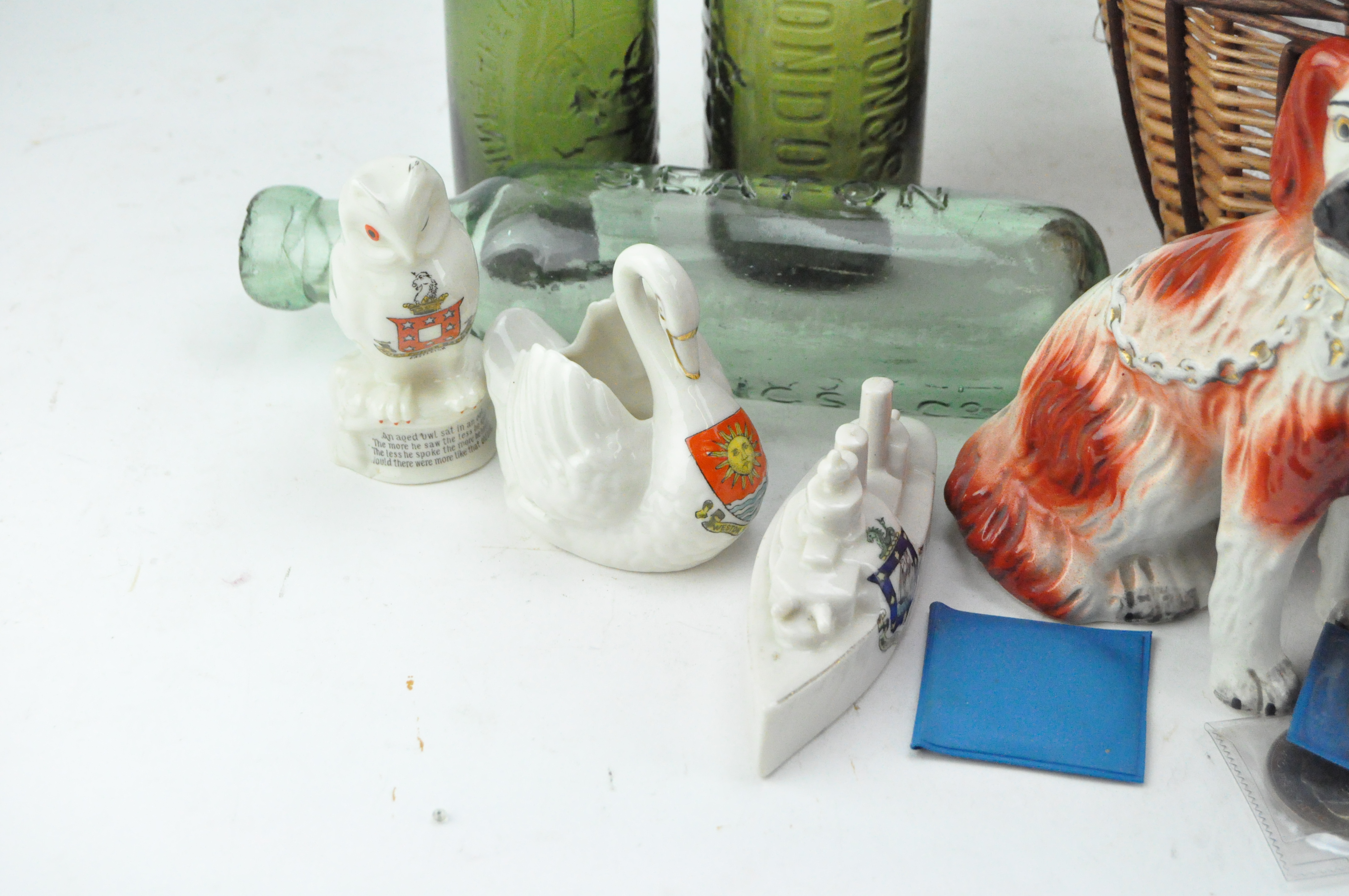A collection of assorted ceramics and glassware, to include Staffordshire ceramic spaniels, crowns, - Image 2 of 3