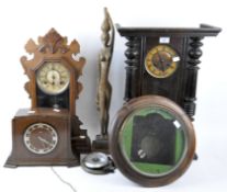 Three vintage clocks,