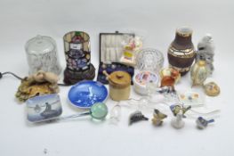 A collection of assorted ceramics and glass, including Bing & Grohndahl dish,