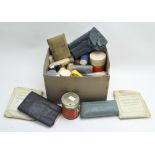 An assortment of vintage first aid equipment,