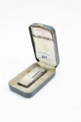 A Dunhill silver plated lighter in original box