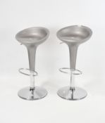 Two Italian Magis Bombo bar stools by Stefano Giovannoni, made in Italy,