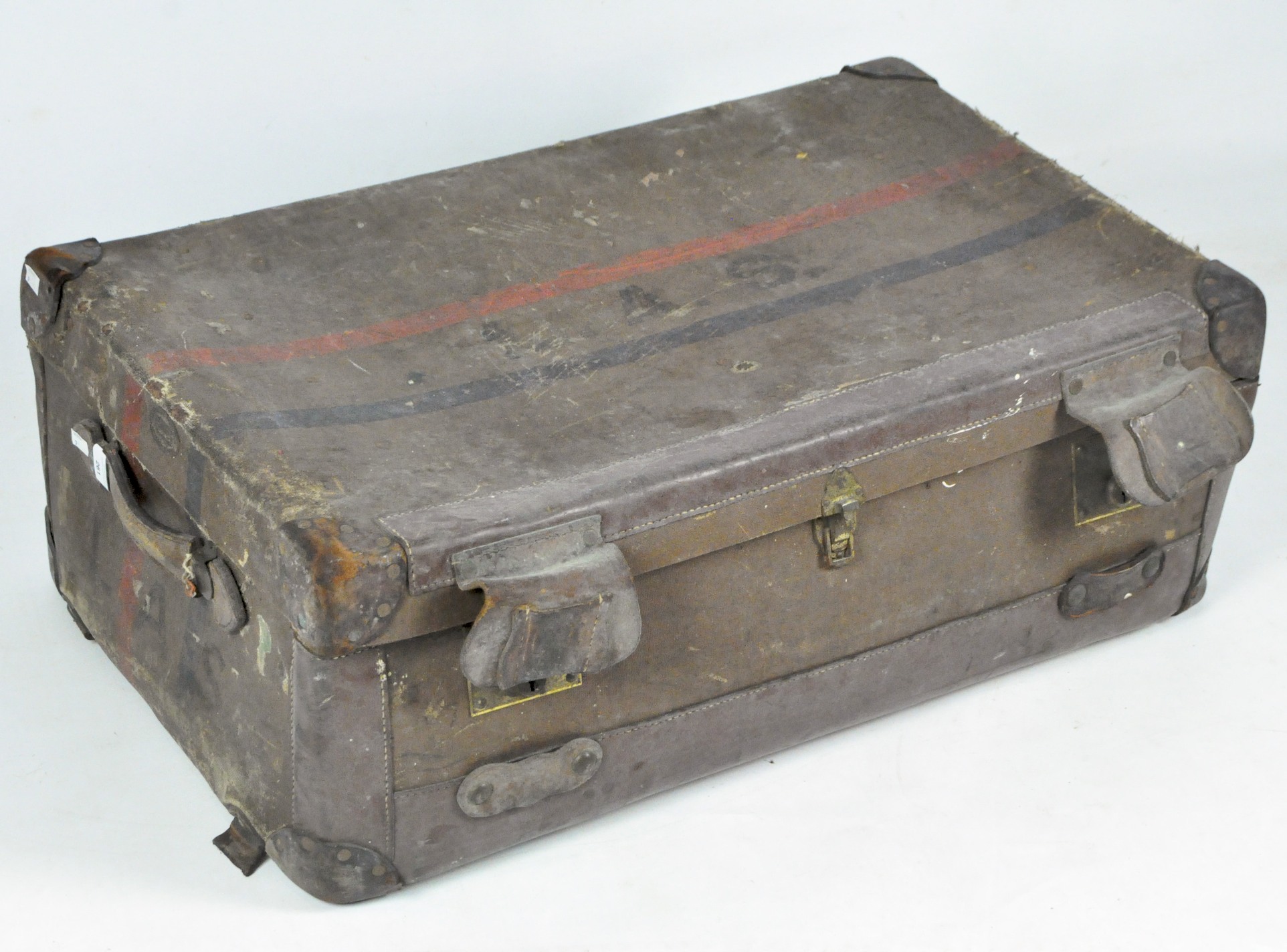 A large 20th century trunk retailed by Harrods,