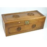 A contemporary Chinese style wooden chest,