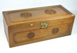 A contemporary Chinese style wooden chest,