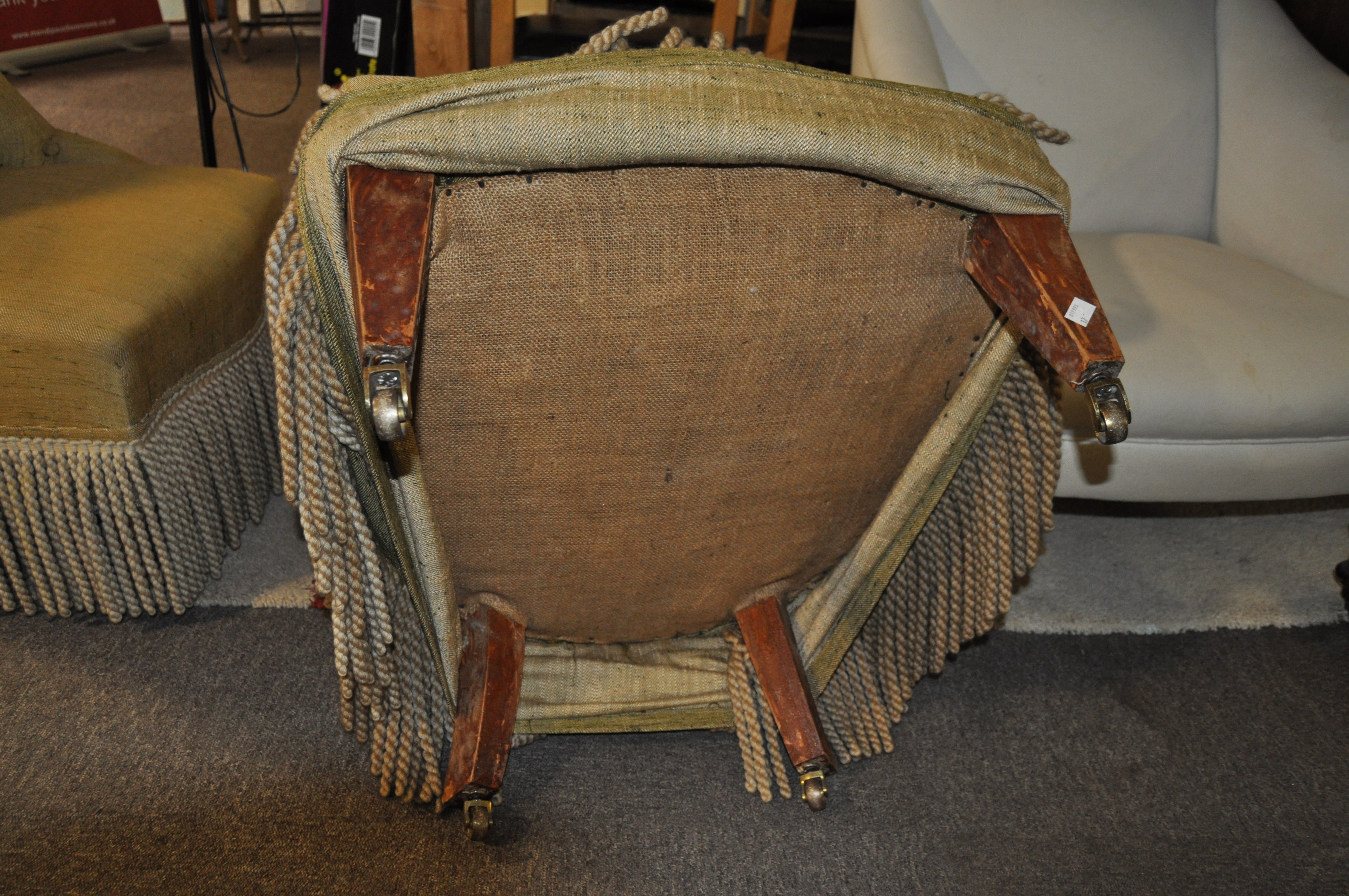 A pair of 20th century button back chairs, - Image 9 of 10