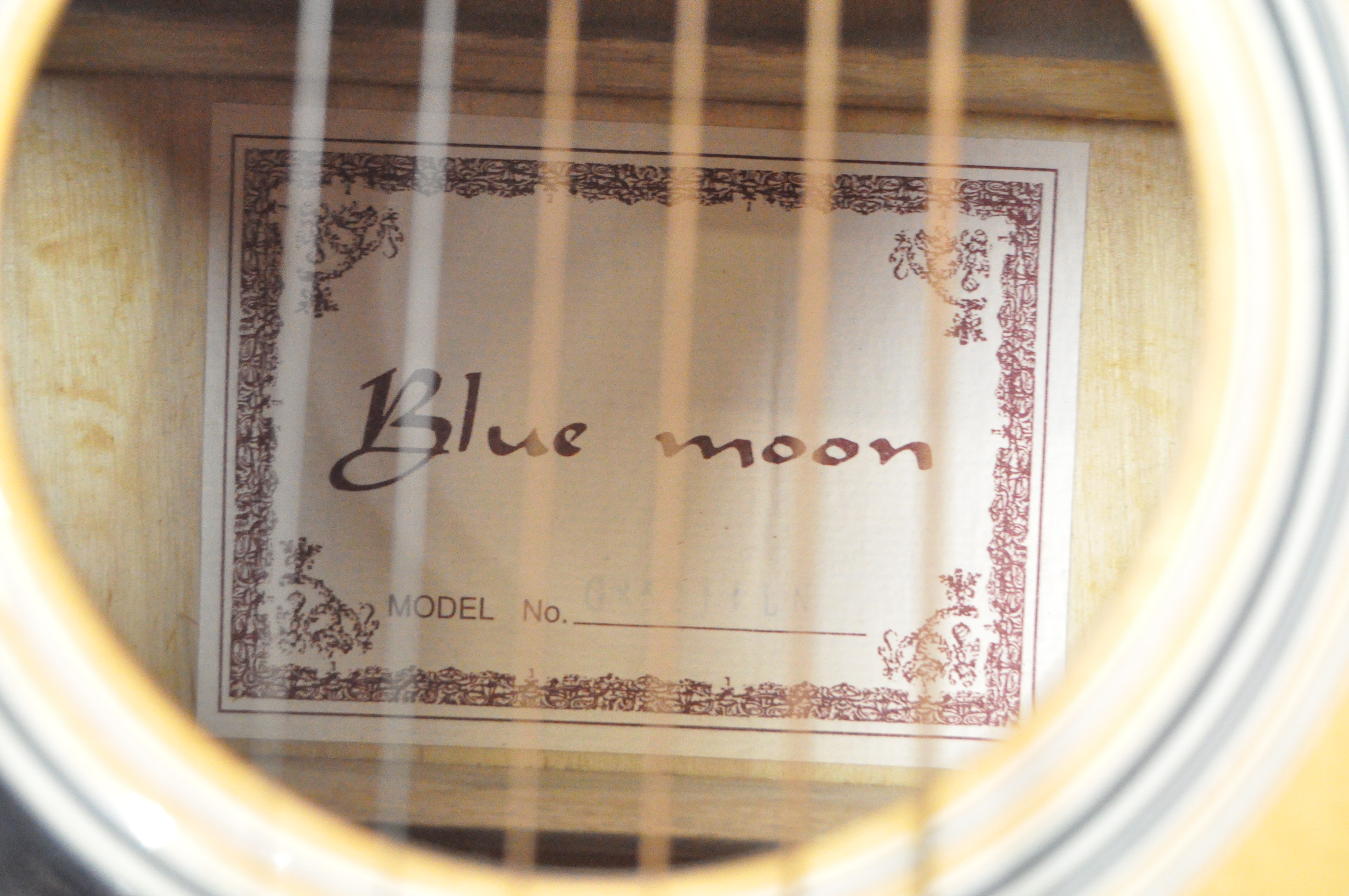 A Blue Moon left handed guitar, with a case and stand, - Image 4 of 4