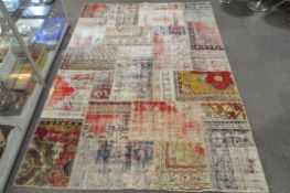 A modern patchwork carpet,