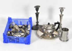 A collection of silver plate,.