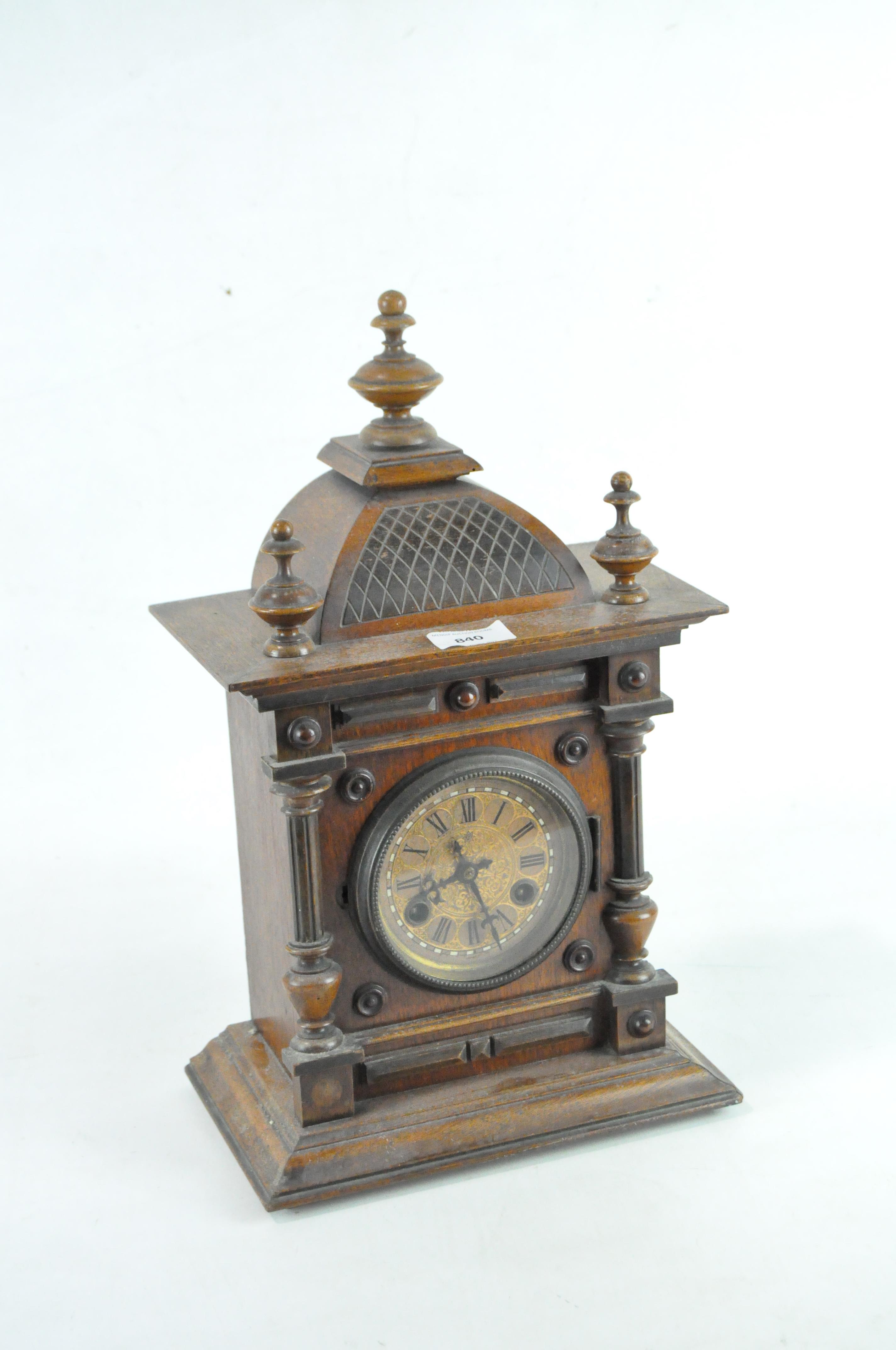 A Junghans oak striking mantle clock,