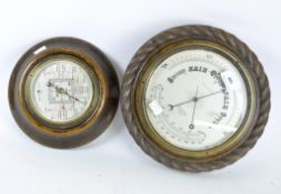 Two Short & Mason wall barometers,