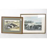 Two 20th century prints of horses and hounds