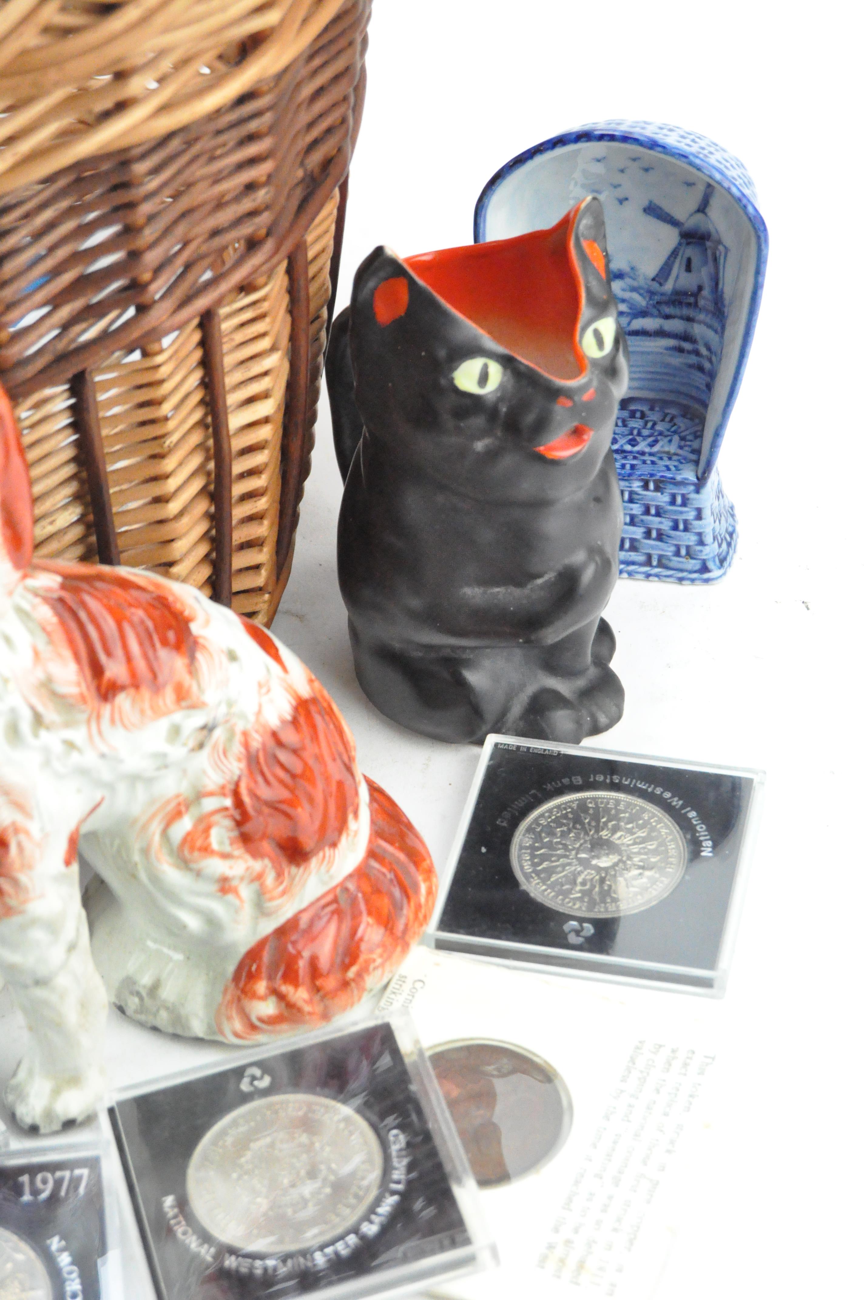 A collection of assorted ceramics and glassware, to include Staffordshire ceramic spaniels, crowns, - Image 3 of 3
