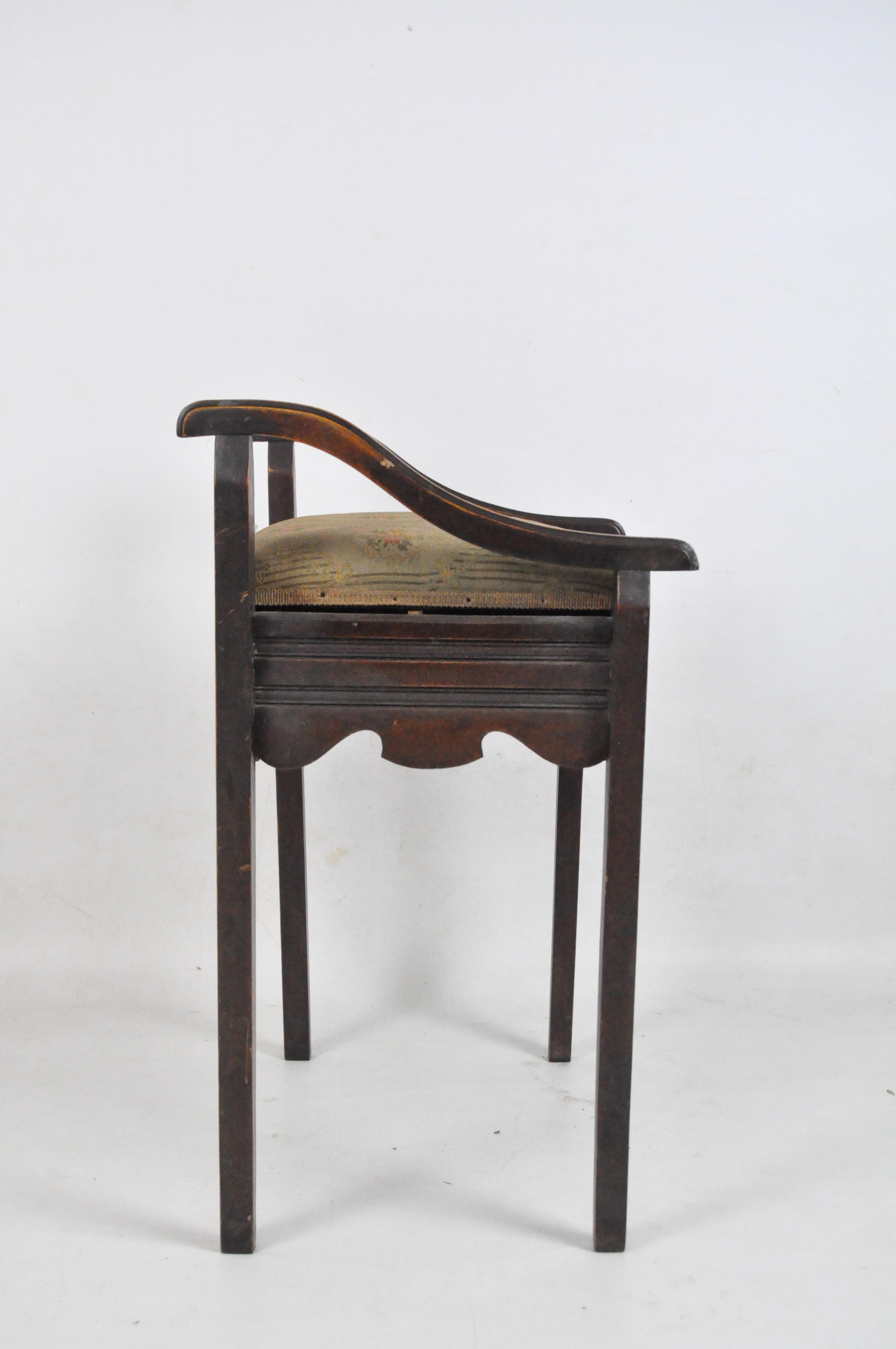 An early 20th century wooden piano stool, - Image 2 of 2