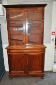 A late Victorian mahogany bookcase,