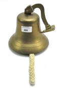 A brass wall mounting ships bell,