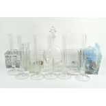 A collection of assorted glassware,