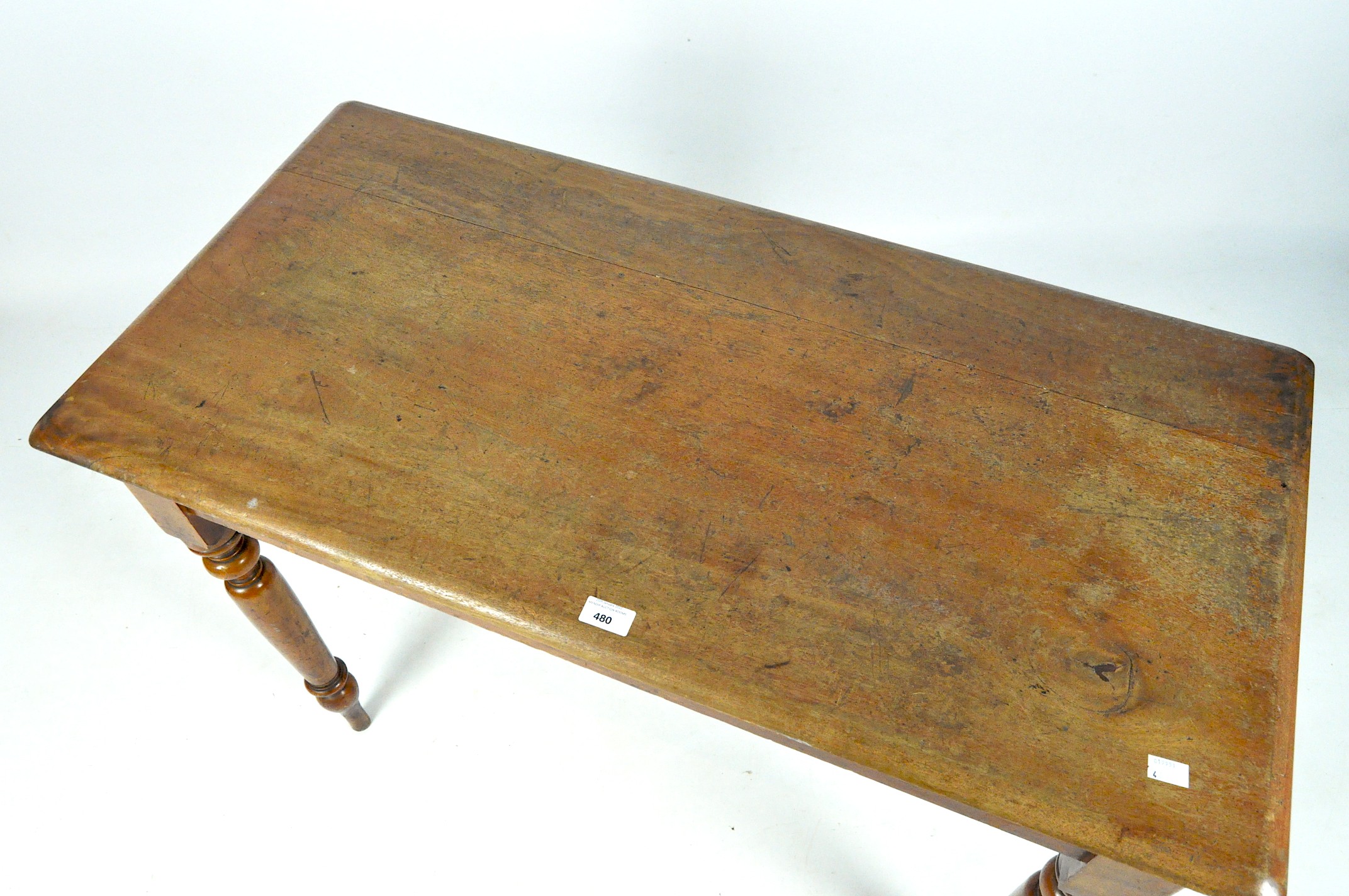 A Victorian mahogany hall table of rectangular form, - Image 2 of 2