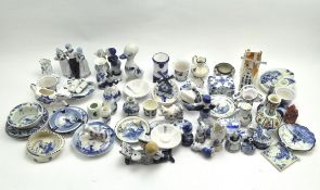 An extensive collection of blue and white Delft and other ceramics