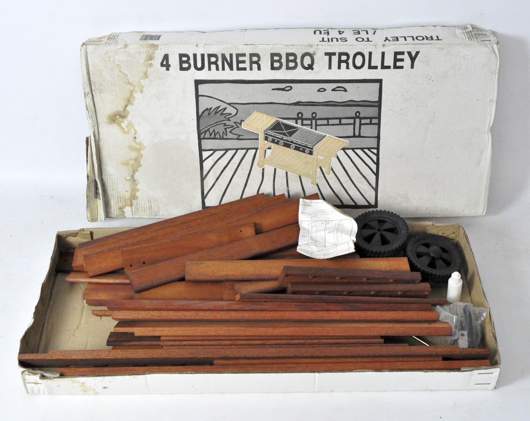 A modern BBQ trolley, in original box,