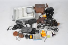 A collection of assorted cameras