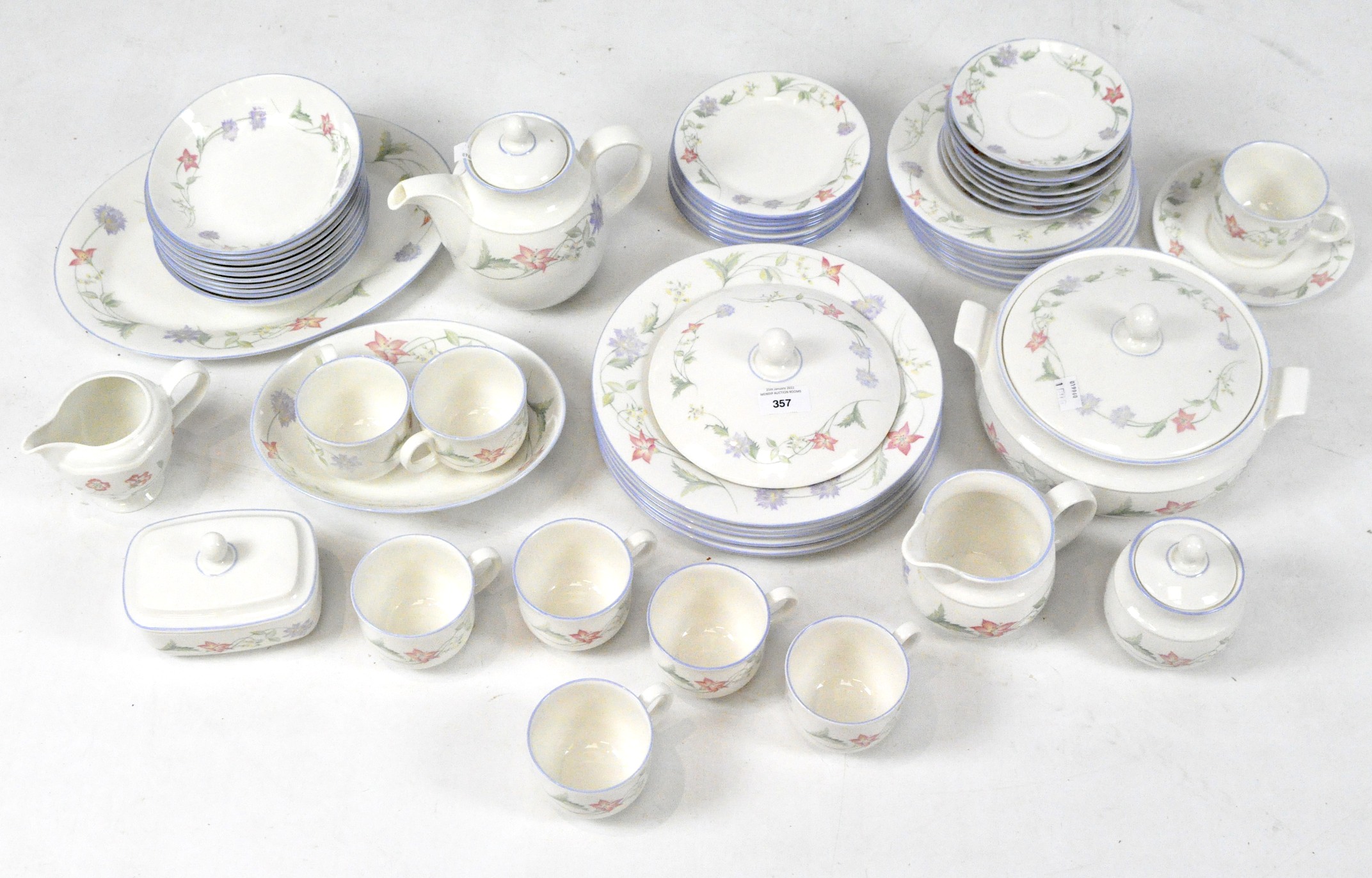 An Expressions Summer Carnival pattern part tea and dinner service