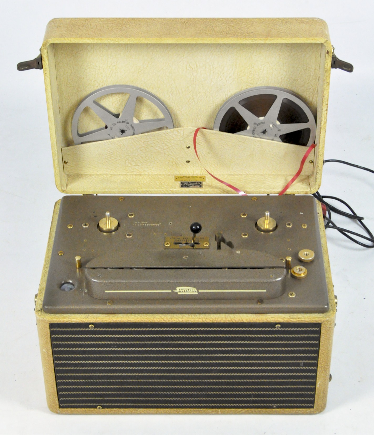 A retro Simon reel to reel recorder,