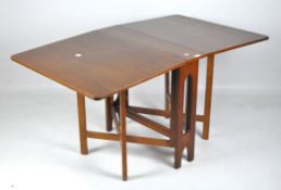 A mid 20th century drop leaf table,