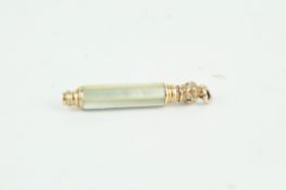 A mother of pearl mounted propelling pencil,