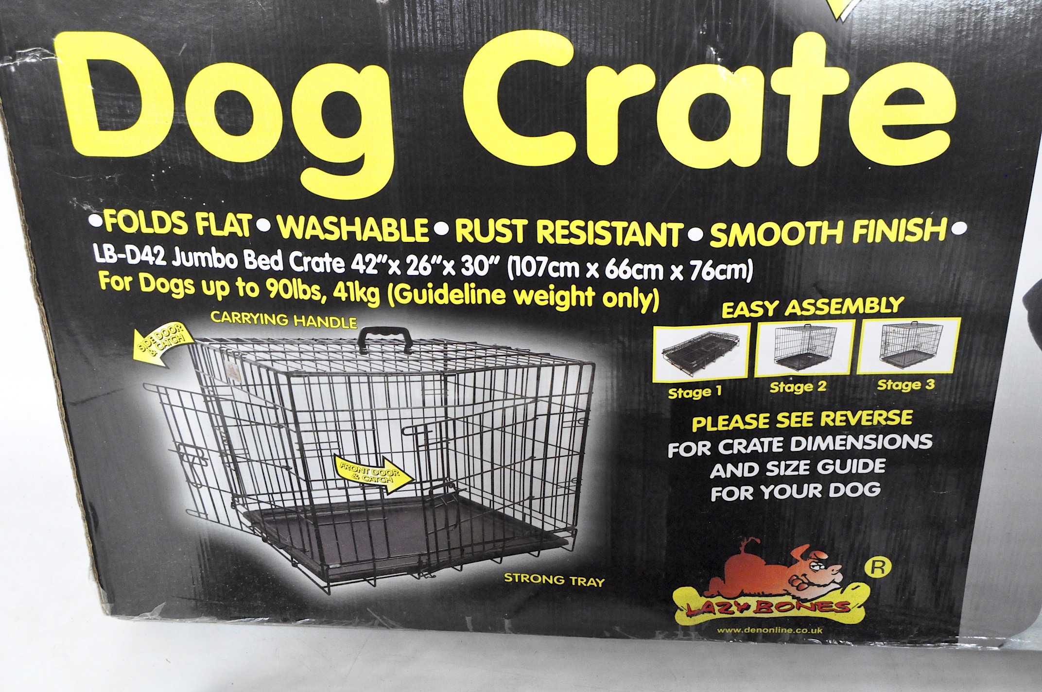 A modern double door dog crate, in original box - Image 2 of 2