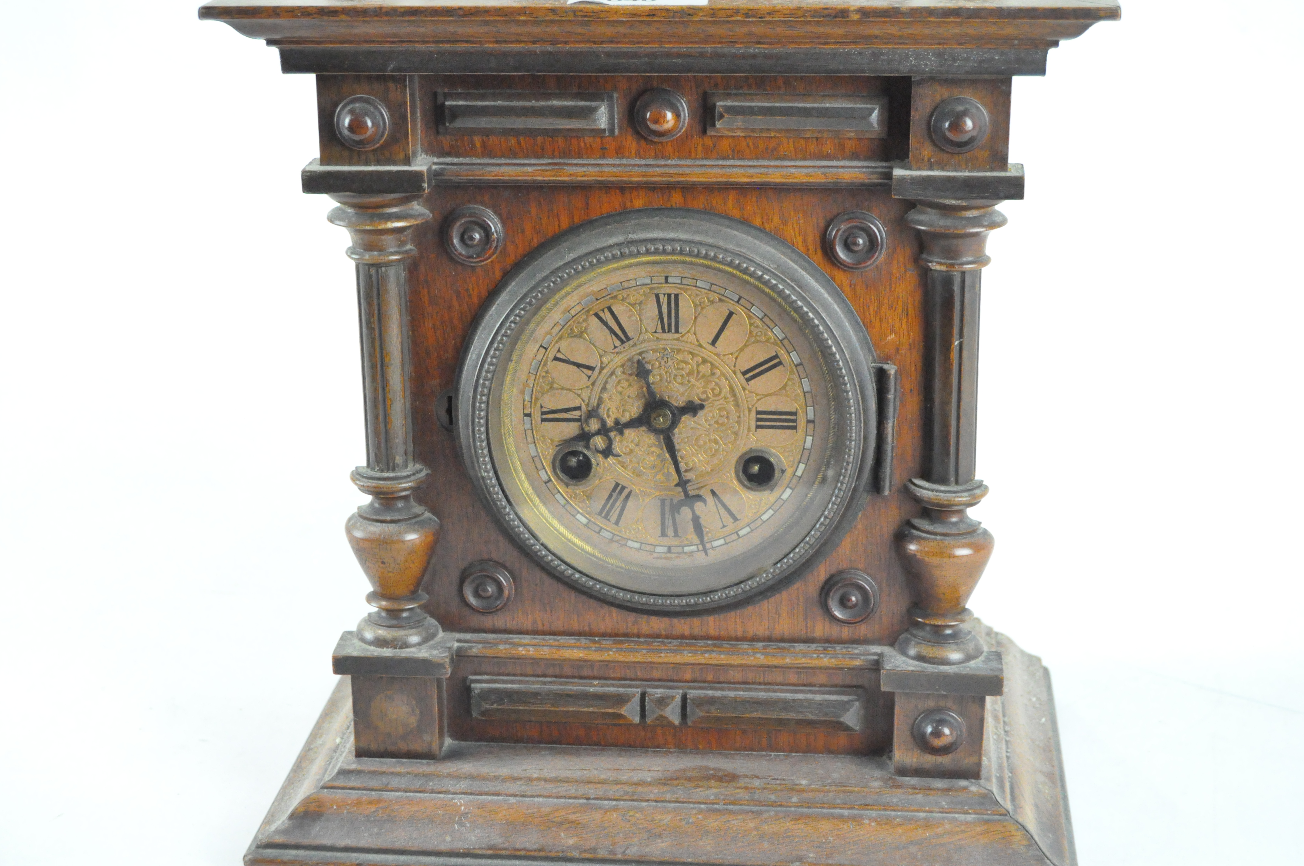 A Junghans oak striking mantle clock, - Image 2 of 2