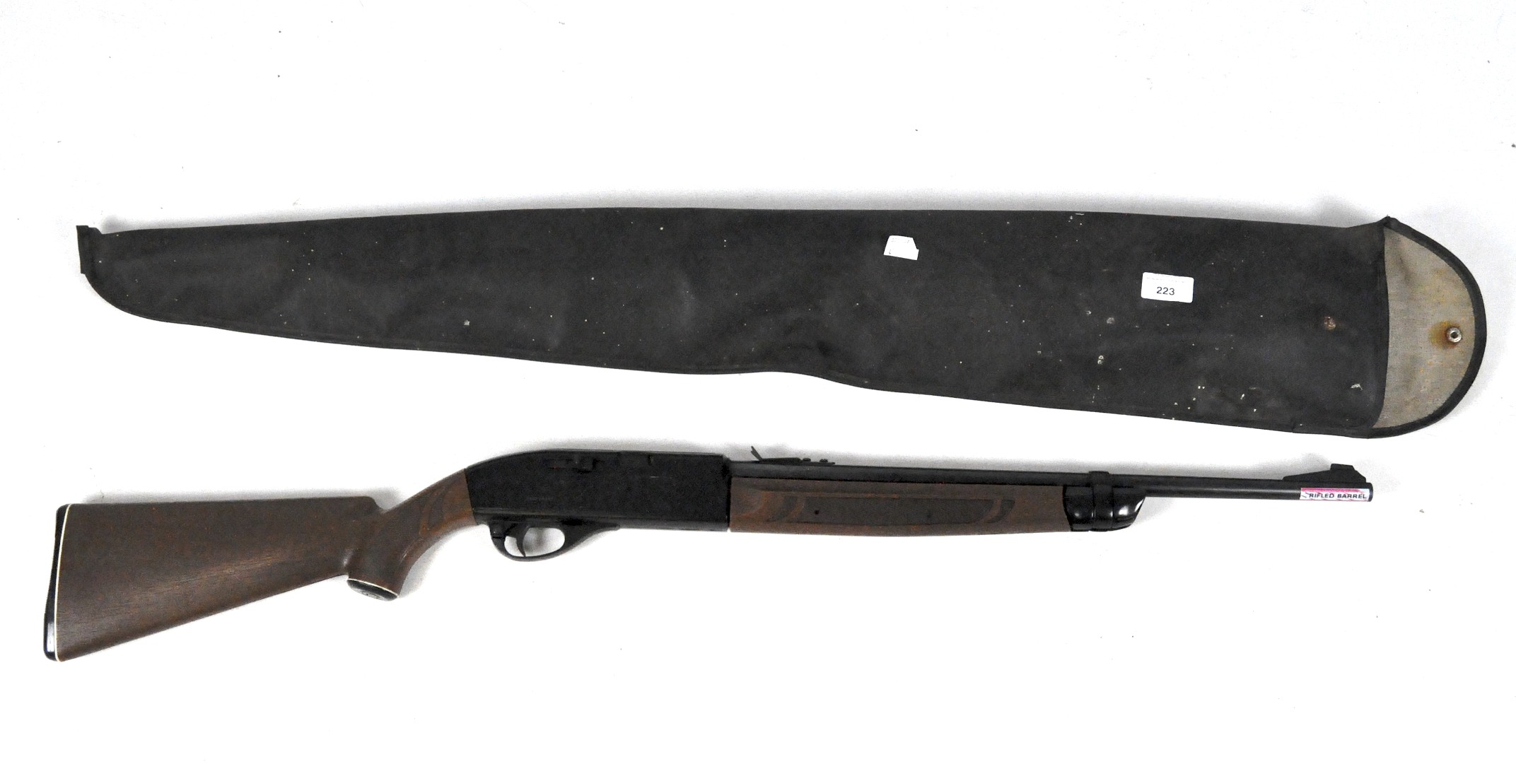 A Crosman (USA) 766 B B gun, in a case