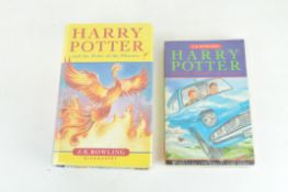 JK Rowling Harry Potter Chamber of Secrets and Order of the Phoenix. Bloomsbury edition.