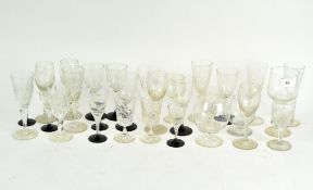 A collection of drinking glasses,