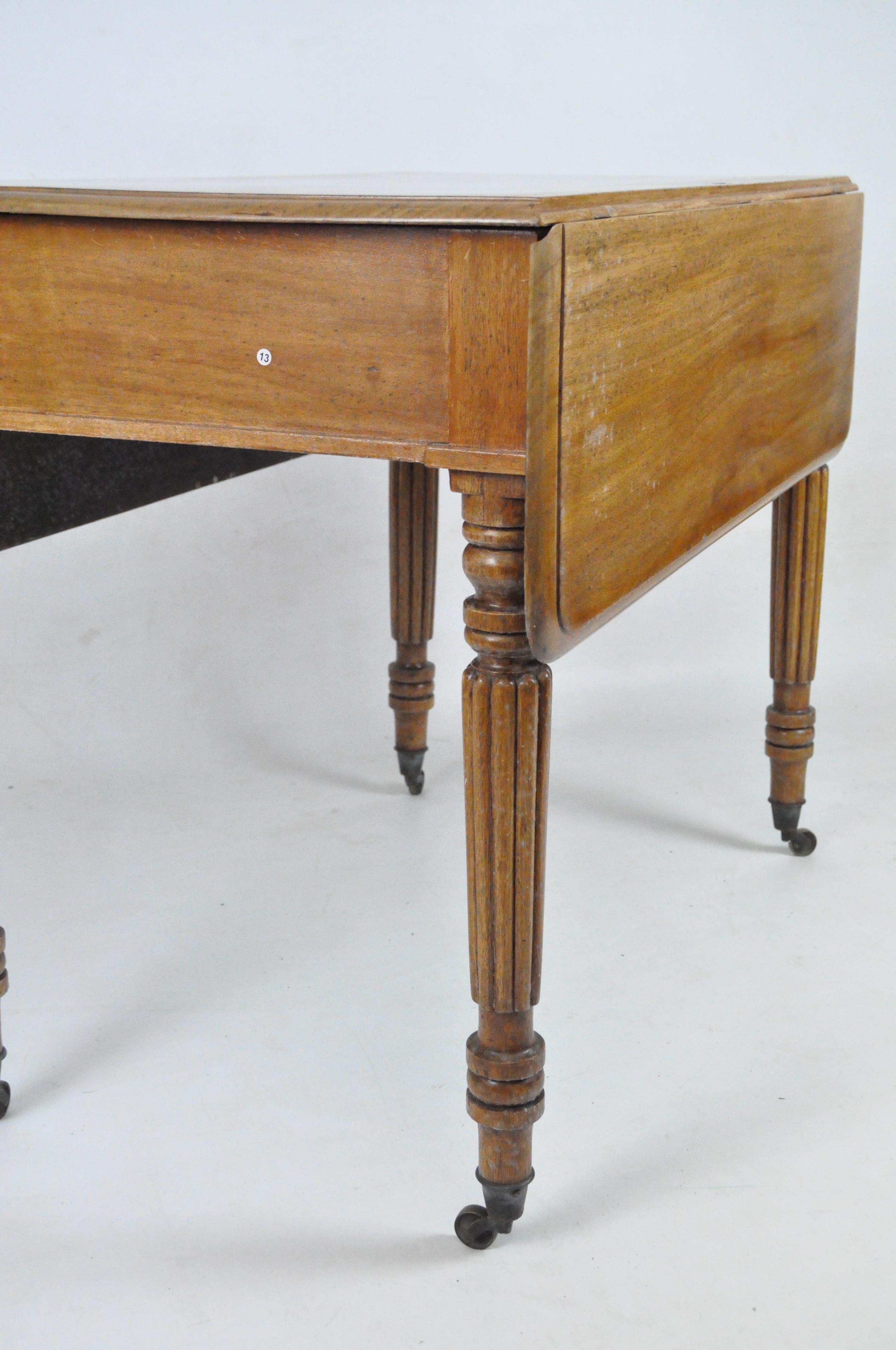 A Victorian mahogany Pembroke table, - Image 2 of 3