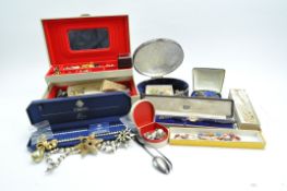 A collection of watches and costume jewellery,