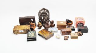 Selection of wooden items and collectables