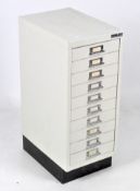 A Bisley metal ten drawer cabinet