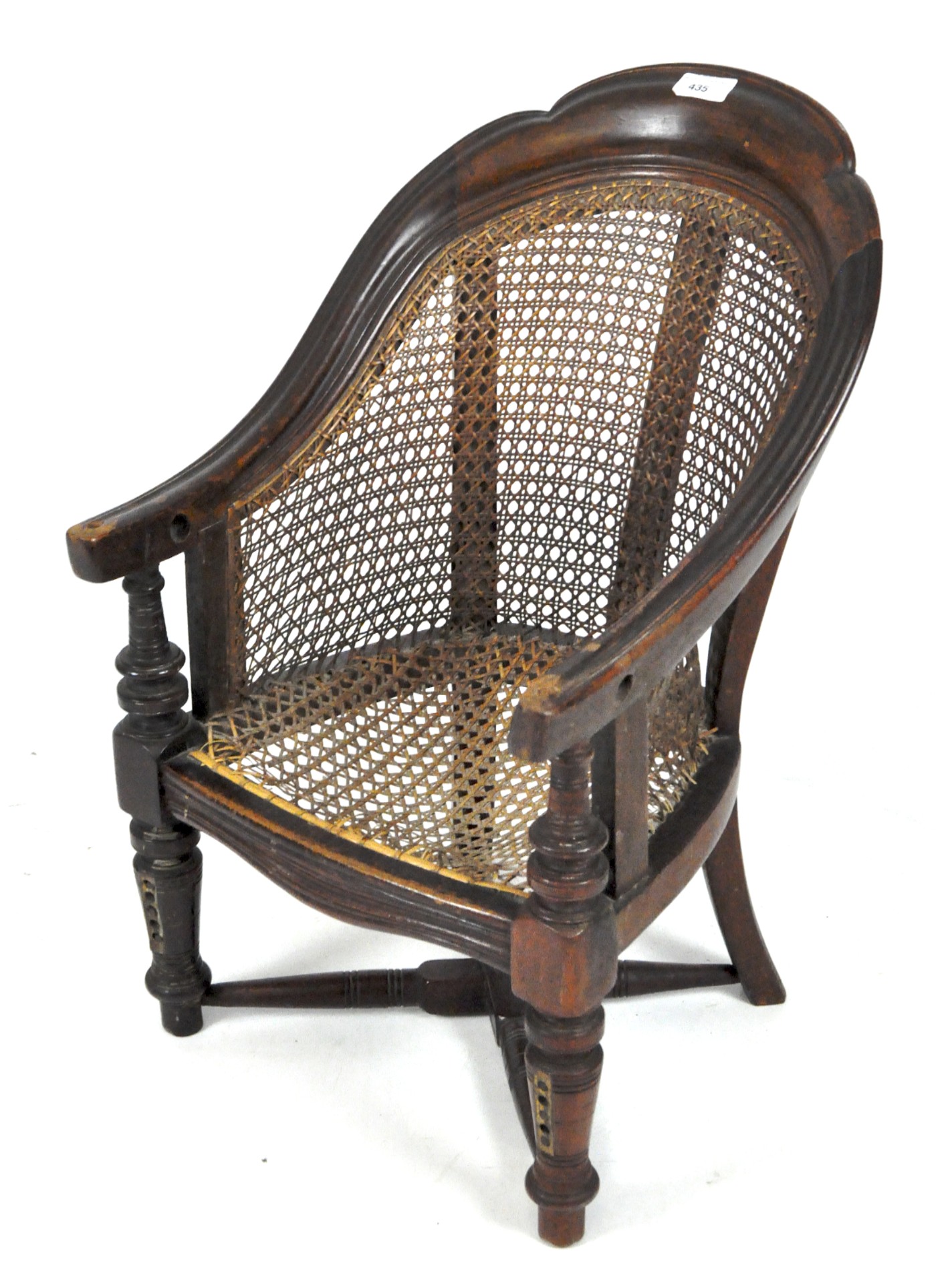 A late 19th/early 20th century child's chair with Bergere seat and back, - Image 2 of 2