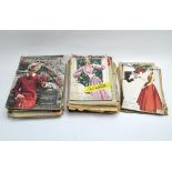 A collection of sixty vintage French Fashion Magazines, mostly dating from the 1940's and 1950's,