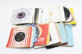 A collection of vintage and modern 45's singles