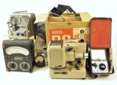 A collection of vintage electrical items,