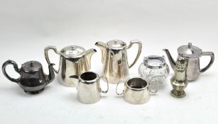 A selection of silver plated wares, to include a Christofle silver plated teapot,