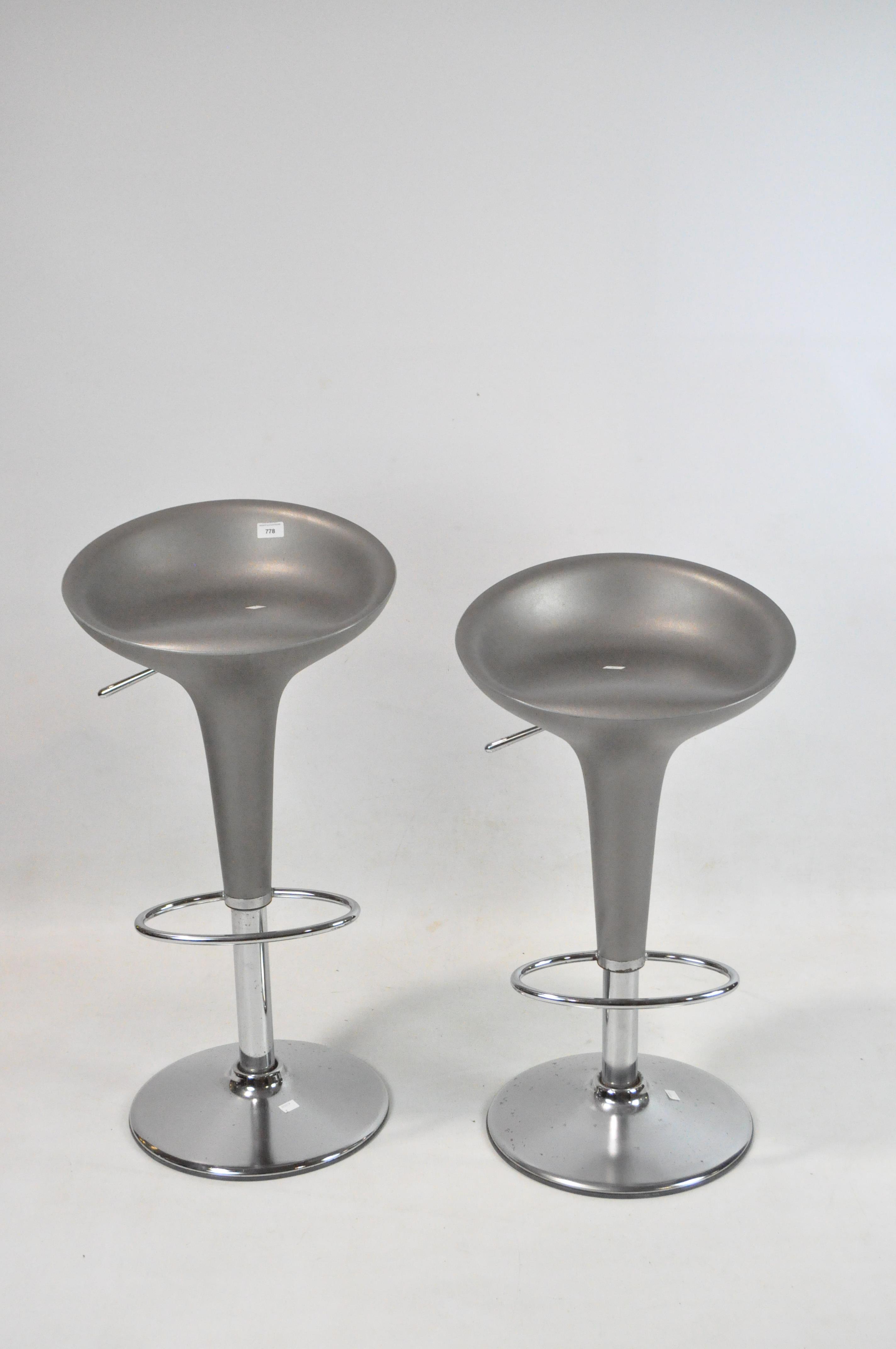 Two Italian Magis Bombo bar stools by Stefano Giovannoni,