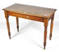 A Victorian mahogany hall table of rectangular form,